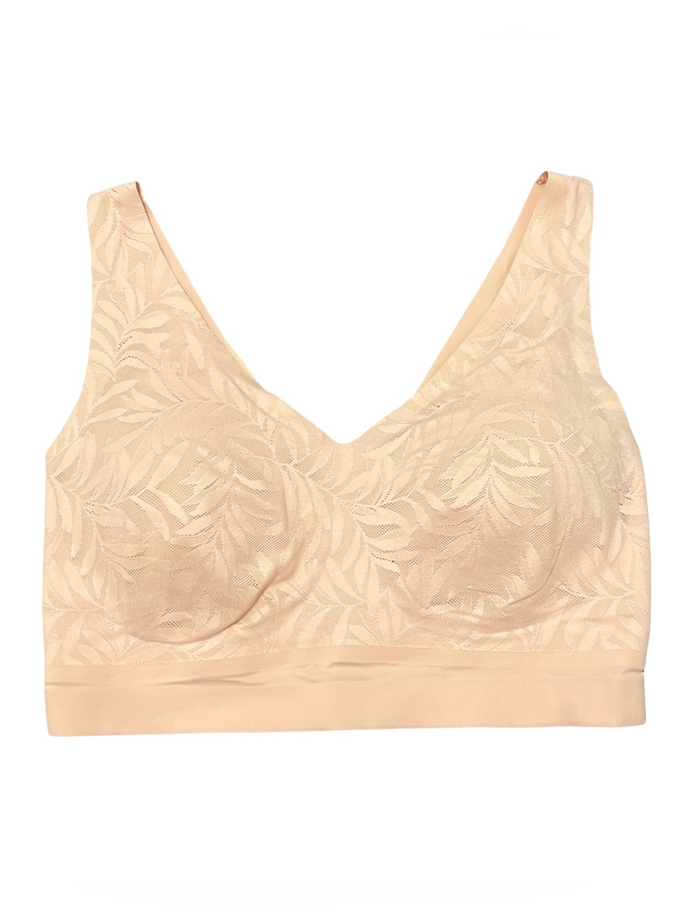 Soma Enbliss Lace Bralette | Pinkish Tan | Wireless /Seamless V-Neck Bra | XL